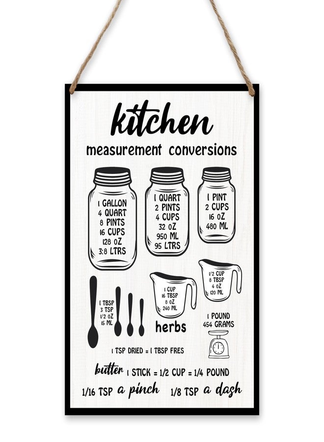 patcate Kitchen Measurement Conversion Chart Wall Hanging Decor for Kitchen Essentials, Baking Supplies Tools and Accessories for Women (A15) - Image 1